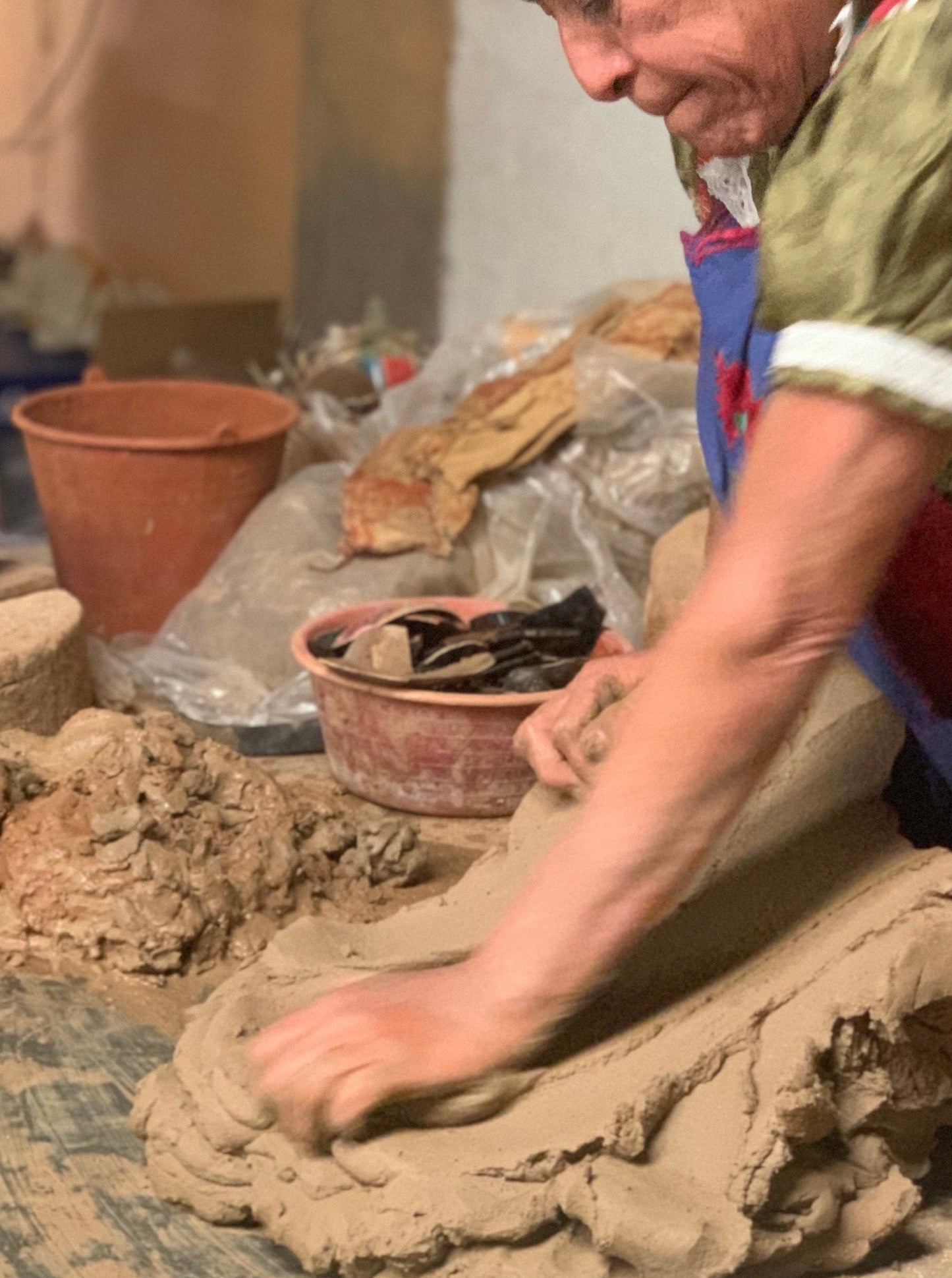 Barro Rojo con Cara - Clay Face Mezcal Copita Set